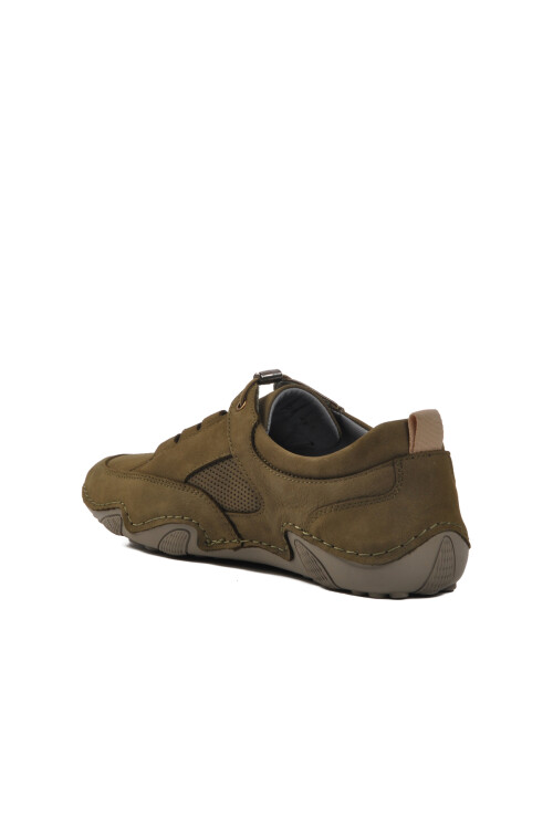 Khaki Nubuck Genuine Leather Mens Casual Shoes 328 M