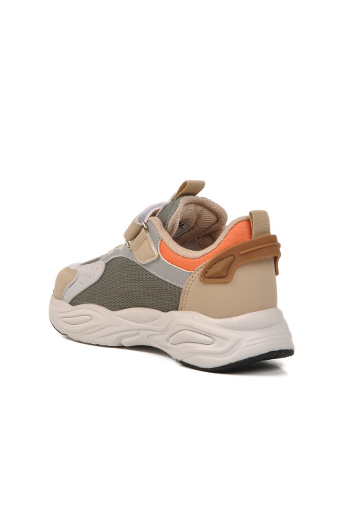 حذاء رياضي خفيف الوزن للأولاد من الكاكي بشريط فيلكرو Evo P