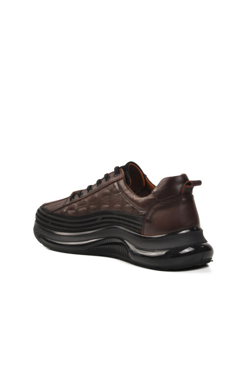 Brown Genuine Leather Mens Casual Shoes 1004 M