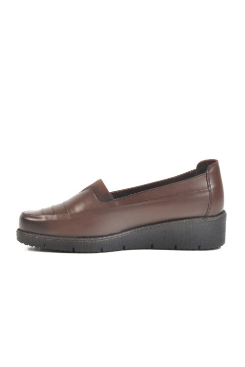 Kahve Anatomik Hakiki Deri Kadın Casual Ayakkabı BB0110 Z