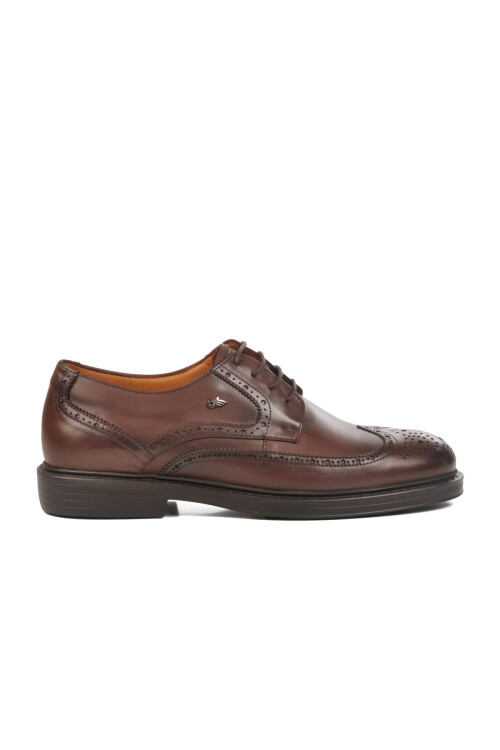 Brown Orthopedic Genuine Leather Mens Casual Shoes 099001 M