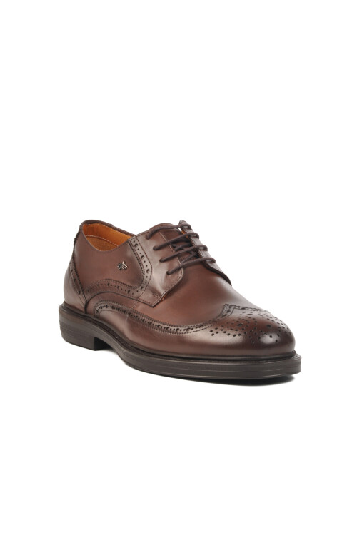 Brown Orthopedic Genuine Leather Mens Casual Shoes 099001 M