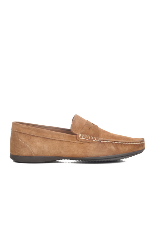 Brown Suede Genuine Leather Mens Casual Shoes Kazar M