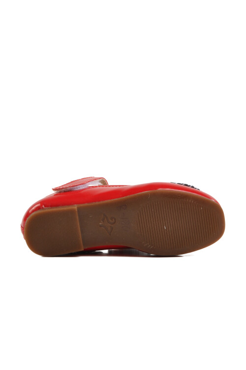 Red Patent Leather Girls Bow Ribbon Ballerina Flats 180 P