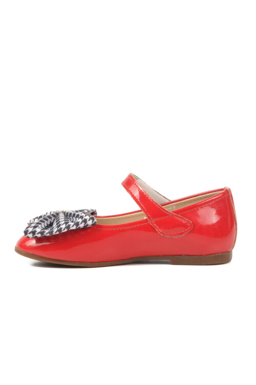 Red Patent Leather Ribbon Lightweight Girls Ballerinas 180 B