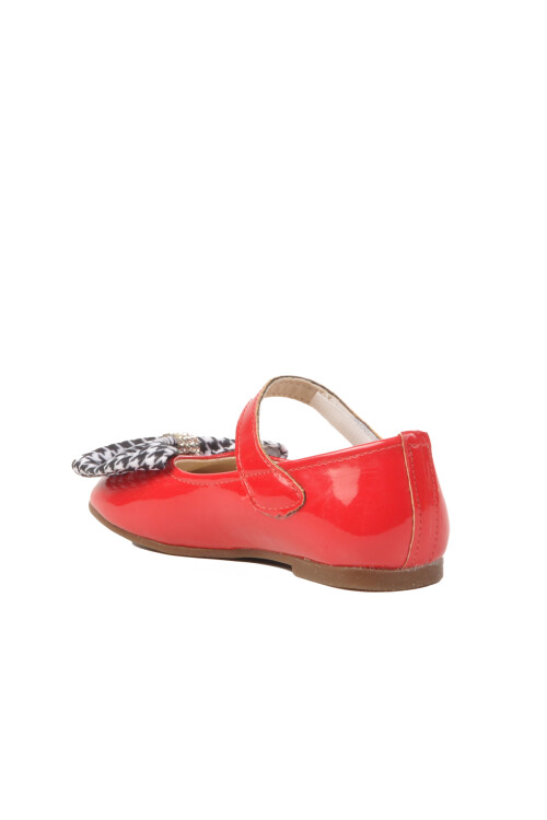 Red Patent Leather Ribbon Lightweight Girls Ballerinas 180 B