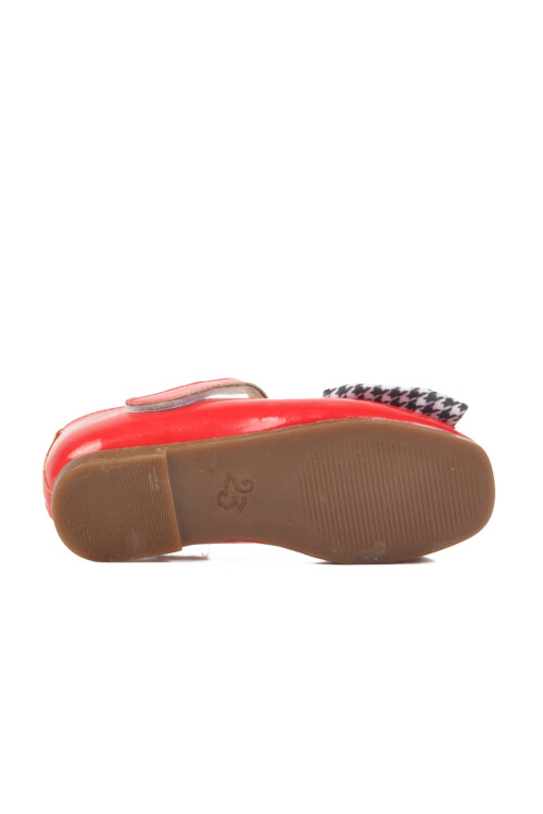 Red Patent Leather Ribbon Lightweight Girls Ballerinas 180 B