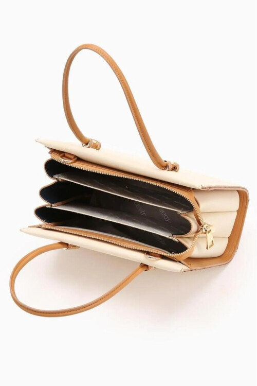 حقيبة كتف نسائية بلون كريمي جملي 930156