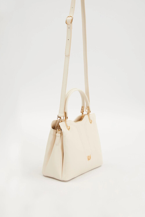 حقيبة يد وكتف نسائية كريمية 930203