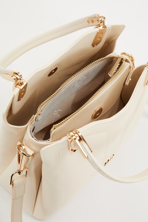 حقيبة يد وكتف نسائية كريمية 930203