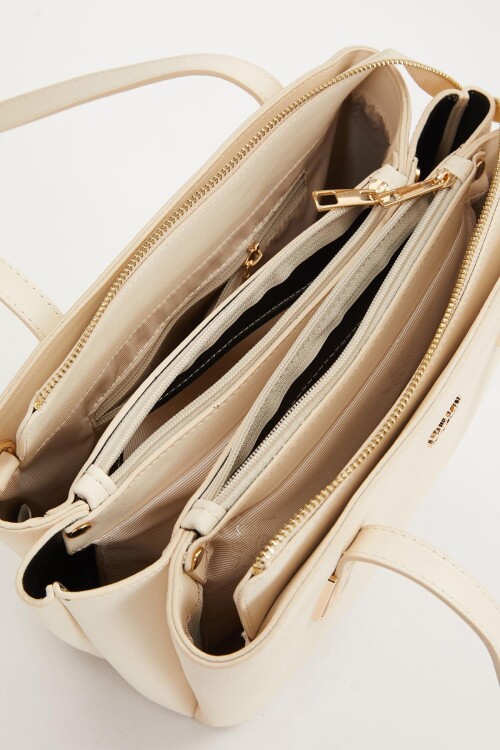 Cream Womens Hand and Shoulder Bag 930206