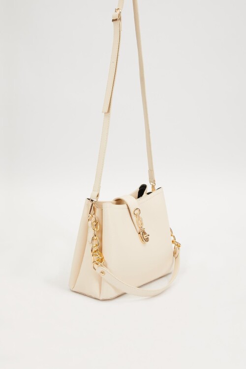 حقيبة يد وكتف نسائية كريمية 930228