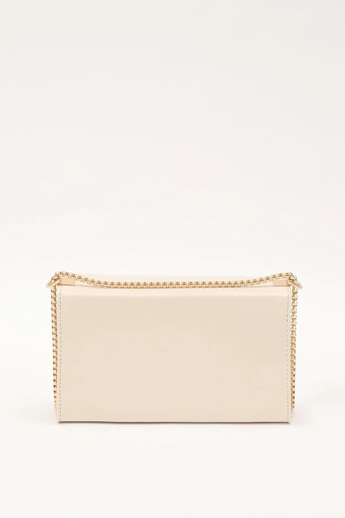 Cream Patent Leather Womens Shoulder Bag 930182