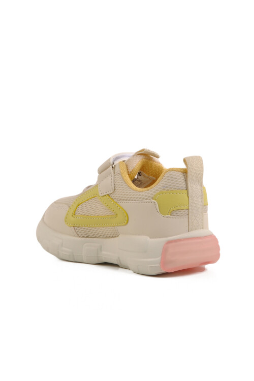 Cream Velcro Lightweight Unisex Childrens Sneakers 1909 B