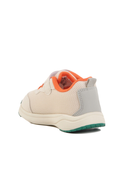 Cream Velcro Mesh Lightweight Unisex Childrens Sneakers 1931 İ