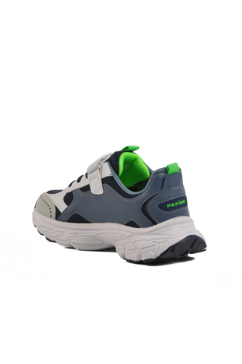 Lacivert Cırtlı Fileli Hafif Erkek Çocuk Spor Ayakkabı 1866 F