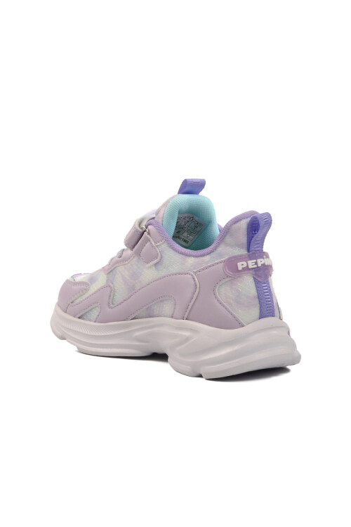 Lilac Velcro Girls Sneakers 1965 F