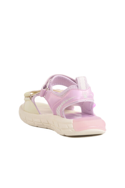 Lila Cırtlı Anatomik Hafif Kız Çocuk Sandalet 1946 F