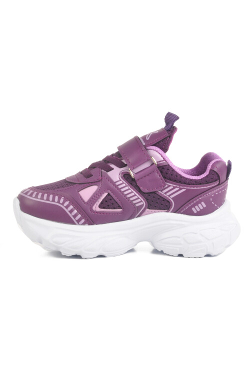 Purple Velcro Mesh Girls Sneakers 1500 P