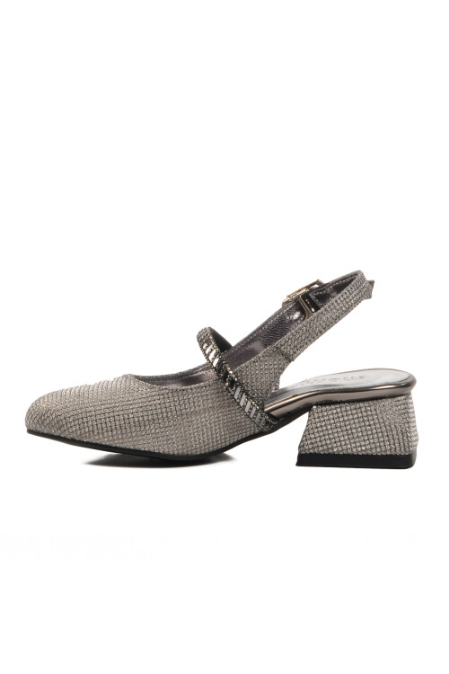 Gümüş Taş İşlemeli Kız Çocuk Sandalet 253 RY 4091 P