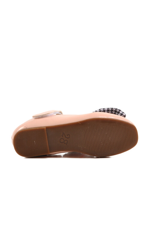 Powder Patent Leather Girls Bow Ribbon Ballerinas 180 P