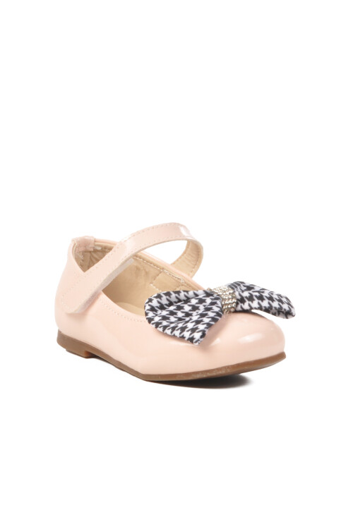 Powder Patent Leather Ribbon Lightweight Girls Ballerinas 180 B