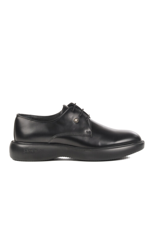 Black Open Genuine Leather Mens Casual Shoes 70914 M