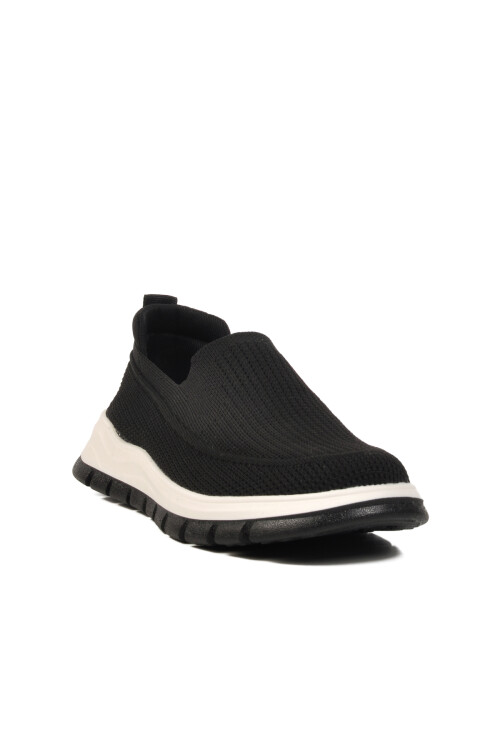 Black and White Mesh Lightweight Flexible Breathable Mens Sports Shoes Point M