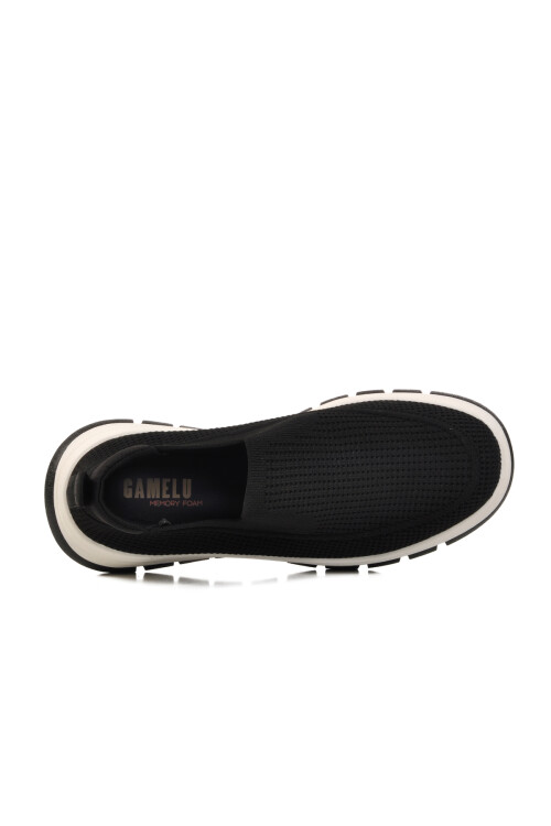 Black and White Mesh Lightweight Flexible Breathable Mens Sports Shoes Point M