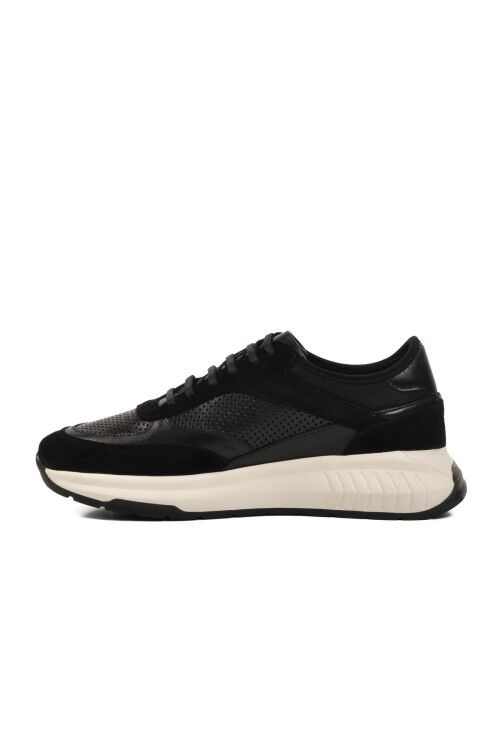 Black Genuine Leather Mens Sneaker Premium 5394 M