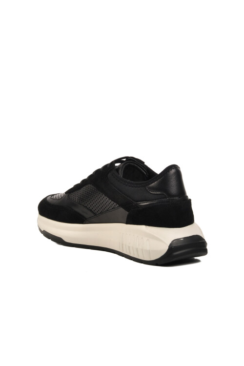 Black Genuine Leather Mens Sneaker Premium 5394 M