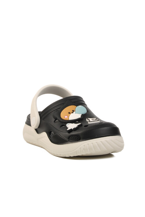 Black and White Girls Sabo Slippers Stella F