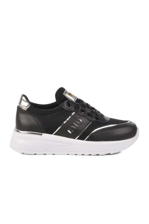 Siyah Kalın Taban Kadın Sneaker 77912 Z
