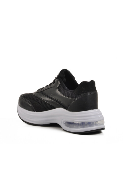 حذاء رياضي نسائي خفيف الوزن من القماش الشبكي باللونين الأبيض والأسود مقاس 185 جرام