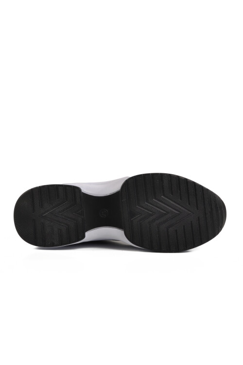 حذاء رياضي نسائي خفيف الوزن من القماش الشبكي باللونين الأبيض والأسود مقاس 185 جرام