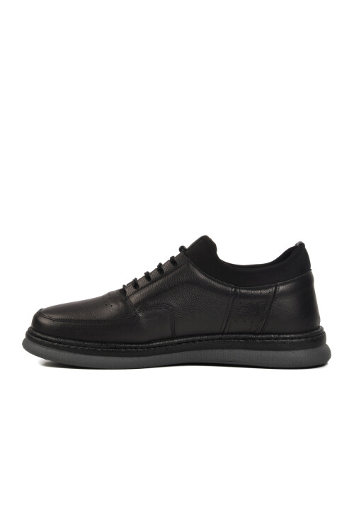 Black Genuine Leather Mens Casual Shoes 403 M