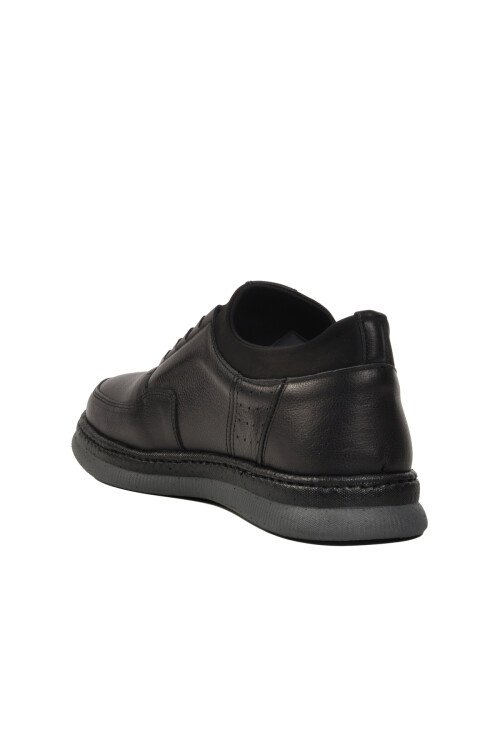Black Genuine Leather Mens Casual Shoes 403 M