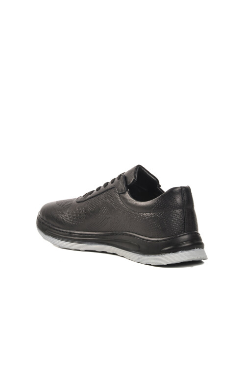 Black Genuine Leather Mens Casual Shoes 402 M