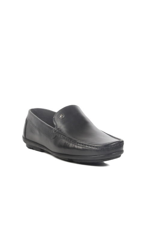 Siyah Hakiki Deri Erkek Casual Ayakkabı 90216 M