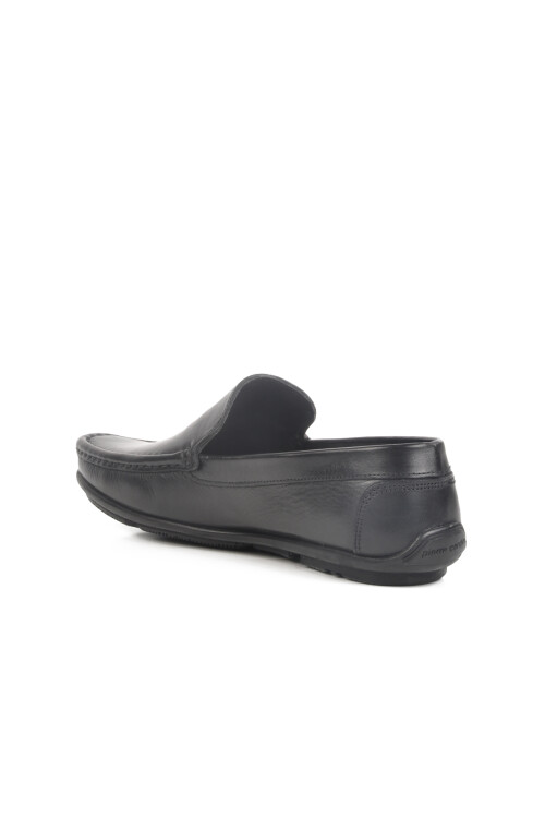 Siyah Hakiki Deri Erkek Casual Ayakkabı 90216 M