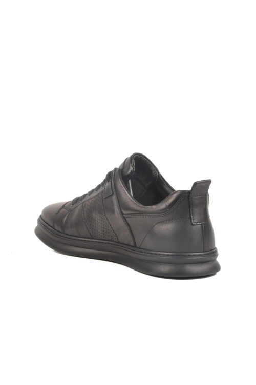 Black Genuine Leather Mens Casual Shoes LO0875-2272 M