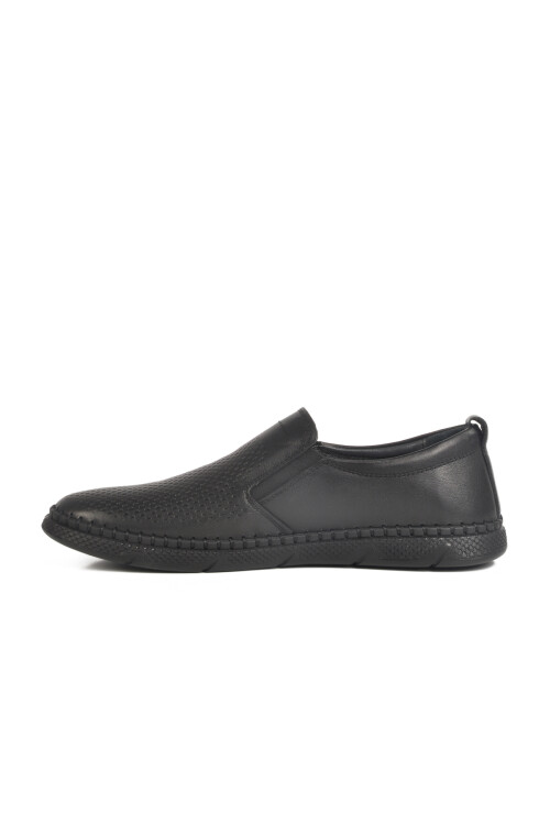 Black Genuine Leather Mens Casual Shoes Lorenzo M