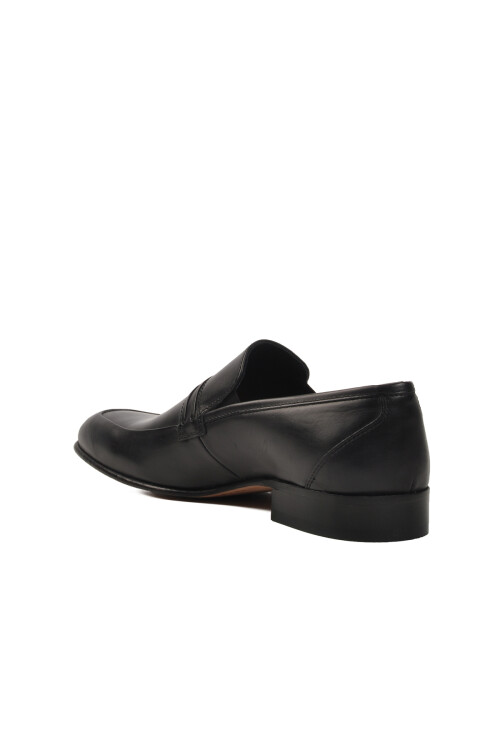 Siyah Hakiki Deri Erkek Klasik Ayakkabı 02471 M