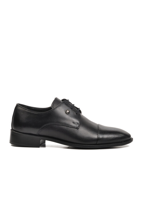 Black Genuine Leather Mens Classic Shoes 70K28 M
