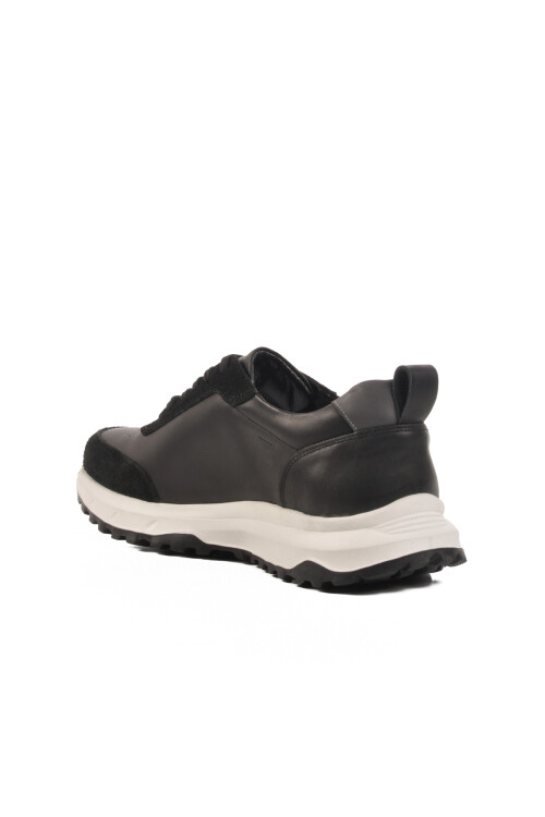 Black Genuine Leather Mens Casual Shoes Ciksa M