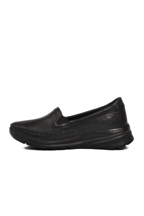 Black Genuine Leather Womens Casual Shoes 0023 Z