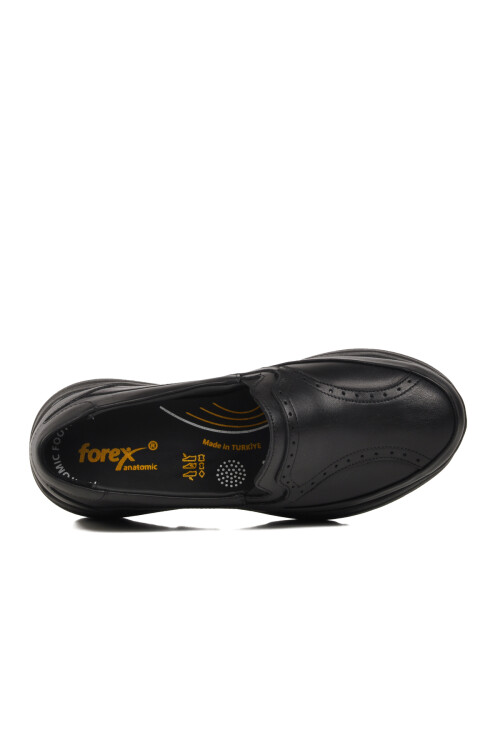 حذاء كاجوال نسائي تشريحي من الجلد الطبيعي باللون الأسود 1002 Z