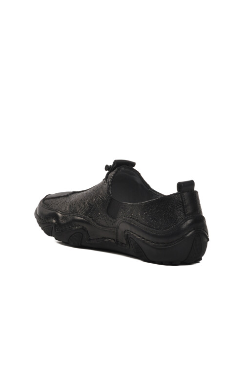 حذاء كاجوال نسائي من الجلد الطبيعي باللون الأسود 124-3 Z