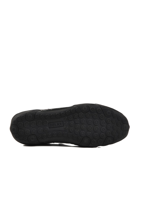 حذاء كاجوال نسائي من الجلد الطبيعي باللون الأسود 124-3 Z