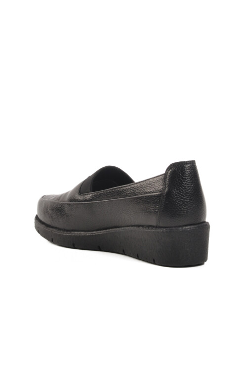 حذاء كاجوال نسائي من الجلد الطبيعي تشريحي باللون الأسود BB0110 Z